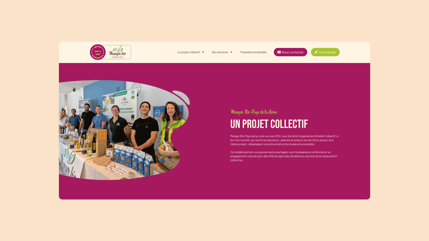 Création de site internet manger bio