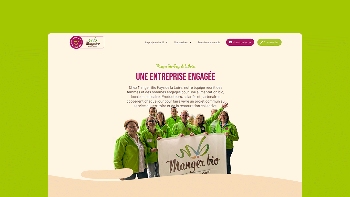 Création site web manger bio